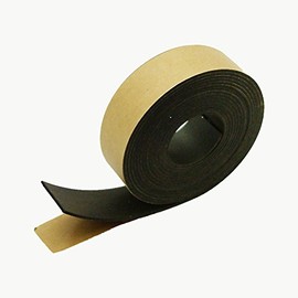 JVCC MAG-02 Magnetic Tape [With Adhesive, 1/16" thickness]: 1 in. x 120 in. (Black)