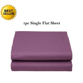 Elegant Comfort Luxury Ultra Soft Single Flat Sheet Special Treatment Construction Queen, Purple