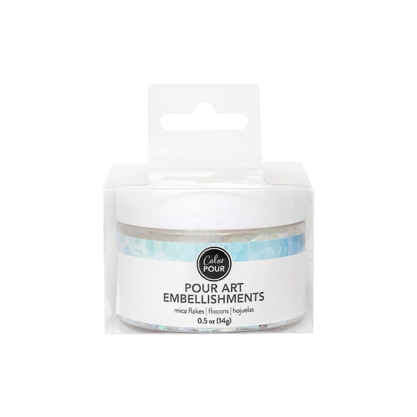 AMERICAN CRAFTS COLOR POUR FLAKES MICA, White