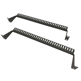 Metamas Lab - 2 Pack 1U Horizontal 19-Inch Rack Mount Cable Management Support Bar Bracket Cross Bar Panel Black 1U Cable Manager-Wide Type-Made in Taiwan