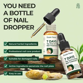 Ginger Tea Tree Oil 2Natural Herbs Nail Fungus Care Formula -- Restores Women's Freedom for Beautiful Nails - Specification: 3pcs