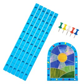 Layout Block System for Stained Glass Panels, Free to Bend, Easy for You to Layout of Straight Lines Or Any Degree Angles. 6 Pcs 12 Inch Heat Resistant Silicone