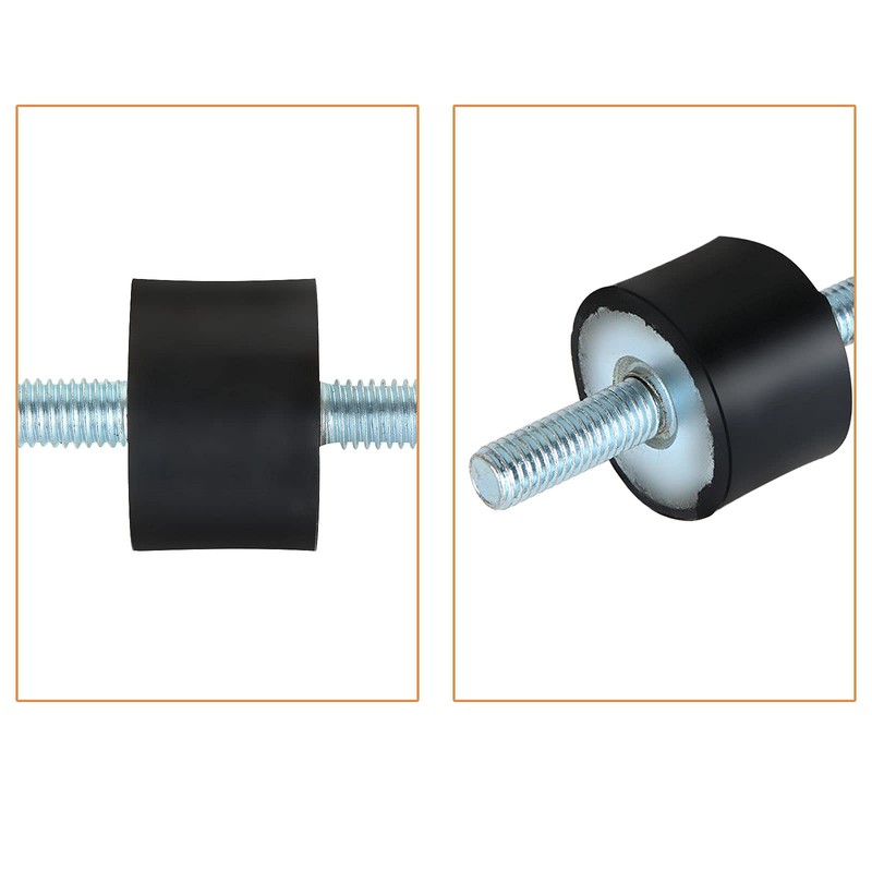8Pack M8 Rubber Studs Shock Absorber Anti Vibration Isolator Mounts,