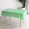 POPOYU 2Pcs Green Stripe Table Cloth,Green and White Table Covers,137*274cm