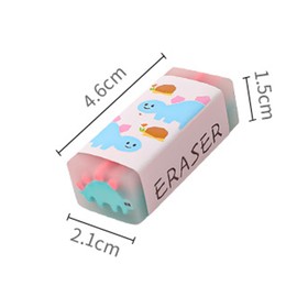 Animal Pattern Cute Pencil Erasers for Kids, Eraser with Cover and Roller,6Pcs Pen Erasers Drawing Eraser,Kids School Supplies (Dinosaurs-8PCS)