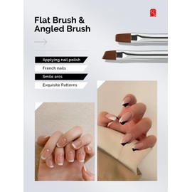 MelodySusie Nail Art Brushes Set,6pcs Professional Pen,Nail Art Tools Kit with Painting Dotting Line Pen for Gel Polish Nail Design Nail Carving French Nails for Home DIY Salon Use