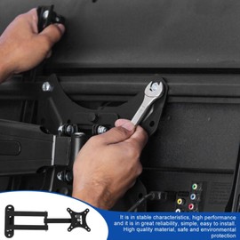 Wall Mount TV Bracket | Stainless Steel Monitor Wall Mount TV Hanger Wall Mount - Telescopic Rotating TV Mount Wall TV Stand for 14-27 Inch LCD TV