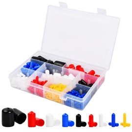 Pack of 300 End Caps Screws Thread Protection, 9 Sizes Rubber End Caps Assortment, Bolt Cap Cover, Round End Cap Cover for Furniture Feet, Screws, Scissors, Round Pipes, Electric Wire, Bicycle