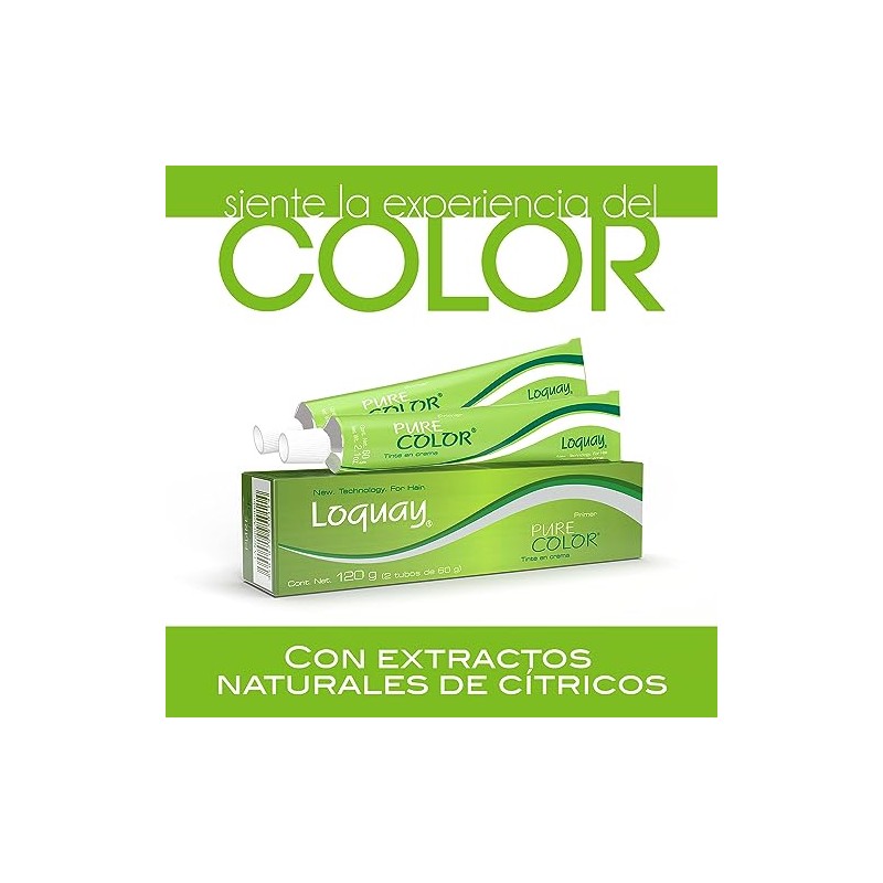 Loquay Tinte en Crema Pure Color, Rubio Claro Cenizo, 120