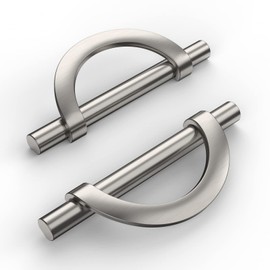 Amerdeco 10 Pack Brushed Satin Nickel Cabinet Pulls 3.75 Inch(96MM) Hole Centers Kitchen Cabinet Handles Hardware