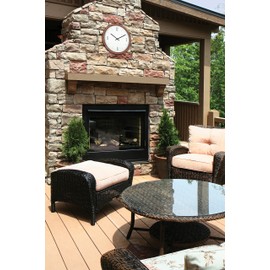 Poolmaster 52542 16-Inch Indoor or Outdoor Contemporary Clock, Bronze