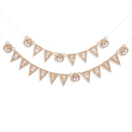 We Can Bearly Wait Banner - Bear First Party Decoration,Bear 1st Birthday Banner,Bear Gender Reveal Decorations (we can bearly wait)