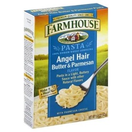 Angel Hair, Butter & Parmesan Flavor Pasta 4.5 oz (Pack of 8)