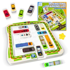 MUFUSHAN Magnetic Parking Lot Puzzle Educational Toys 15 Cars 360 Challenge Challenges for Children Under 14 Years of Age Logic Thinking Training Gift