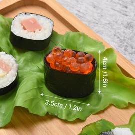Hanycon 6PCS Artificial Sushi Simulated Onigiri Lifelike Food Model for Photography Props Home Kitchen Desk Shops Party Display Decor