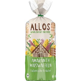 Allos Organic Amaranth Corn Waffles Italian Herbs (6 x 100 g)