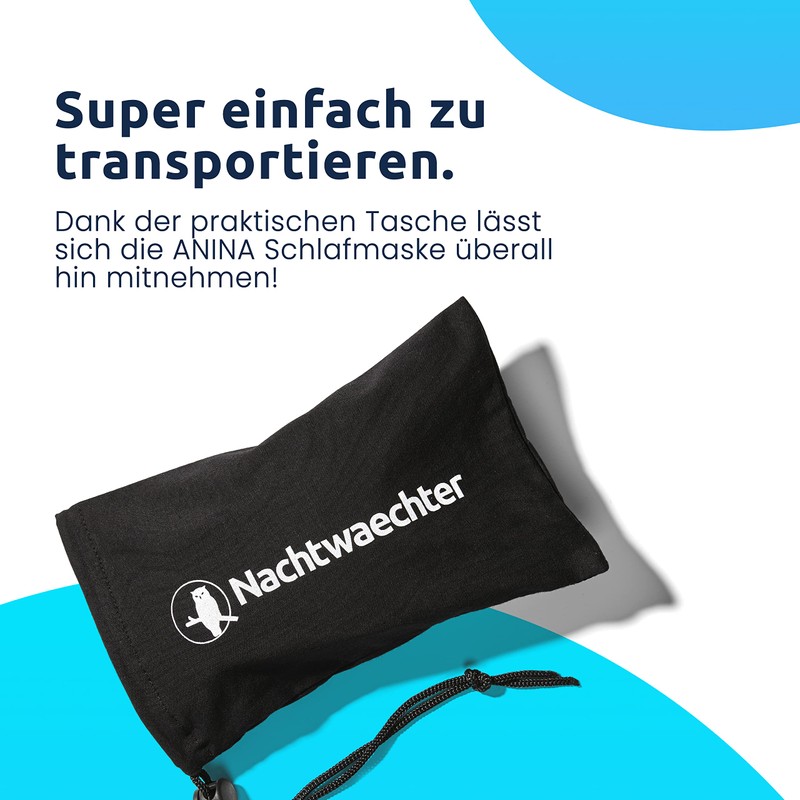 Nachtwaechter Anina 3D Sleeping Mask, 100% Blackout, Super Comfortable Sleeping