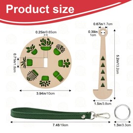 EIHI 1 Set Wrist Yarn Holder Made of Wood, Portable Wrist Yarn Holder, Wool Unwinder, 360° Rotation Wooden Mini Yarn Holder with Wrist Strap, Prevent Yarn Confusion, Gift (Green), a