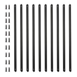 Brakki 50 Pack 36" Deck Balusters, Metal Deck Railing Spindles with Screws
