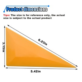 5PCS Triangle Contour Squeegee Car Window Tint Tools - Small Squeegee Card Scraper Vinyl Wrap Tool Kit - Corner Squeegee Window Tint Squeegee for Car Wrap Film Installation Application (Yellow)