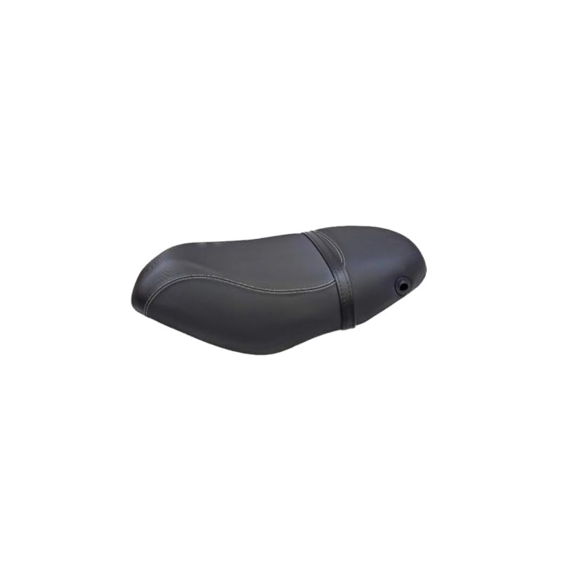 Driver's Seat Black with White Stitching Suitable for Piaggio Zip