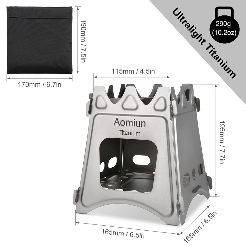 SNOOU Compact Folding Wood Stove for Outdoor Camping Cooking Picnic