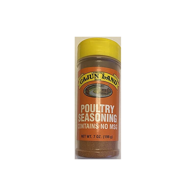 Cajun Land Cajun Creole Poultry Seasoning, 7 Ounce Shaker (No