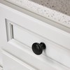Alzassbg 25 Pack Matt Black Cabinet Knobs, 1-1/4 Inch Diameter