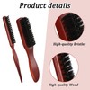 Pack of 2 Boar Bristle Brush, Sleek Bun Brush, Teasing