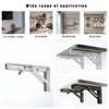 Oudtinx 2PCS Folding Shelf Brackets,Heavy Duty Triangle Shelf Bracket for