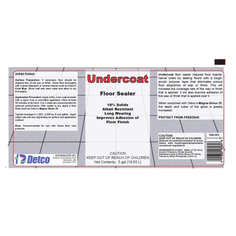 DETCO Undercoat Floor Sealer (1 Gallon)