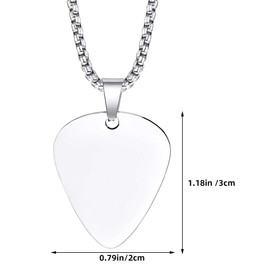 GOOHOCHY Collar Con Púa De Guitarra De Acero Inoxidable 2 Piezas Cadena Para Hombre Y Mujer Joyería Musical Accesorio De Guitarra Regalo Elegante