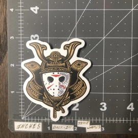 Samurai Jason Voorhees Adult Humor Sticker For Skateboard Guitar Ect New1