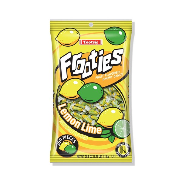 Lemon Lime Frooties - Tootsie Roll Chewy Candy, Great for Halloween - 360 Piece Count, 38.8 oz Bag