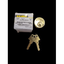 US Lock 5-PACK US Lock 1-1/8" KS Keyway Brass Mortise Cylinder US1501KW13