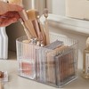 WIWIUXY Qtips Holder Bathroom Container,3-Section Cotton Ball/Swabs Dispenser,3 Grids Apothecary