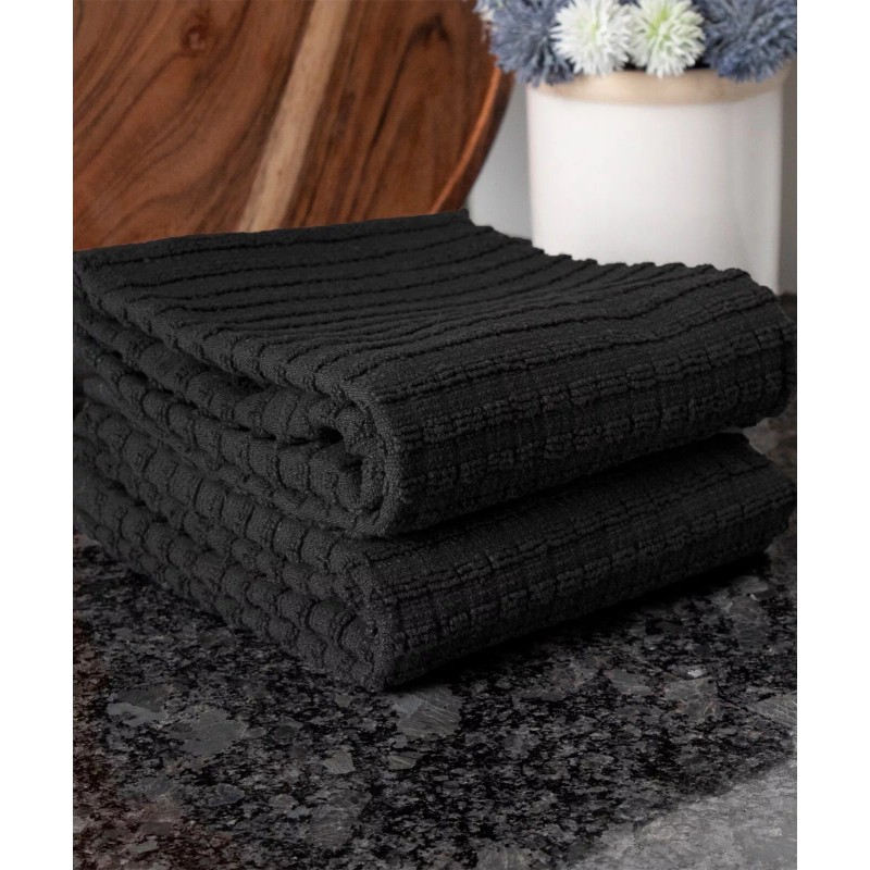 RITZ Royale Solid Kitchen Towels (2-pack) - Black