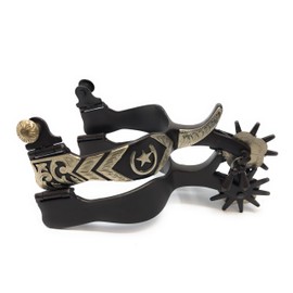 AJ Tack Men's Horse Shoe and Star Spurs