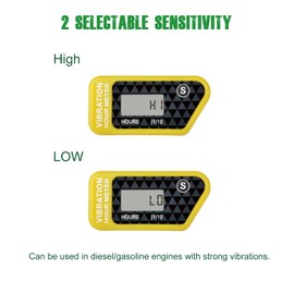 Yooreal Vibration Hour Meter,Maintenance Hours for Gas Diesel Engine Powered Generator Compressor Motorcycle Snowblower Trailer Motor Grader Pressure Washer