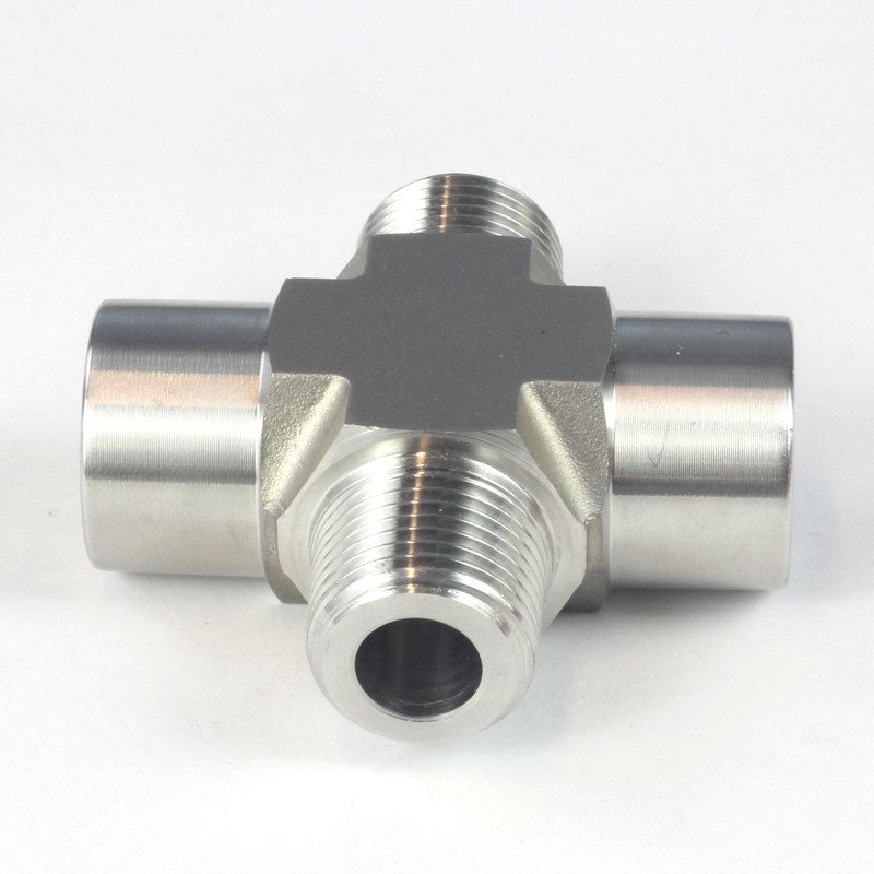 HFS(R) 1/2" NPT Thread Pipe Fitting 4 Way Cross (Male
