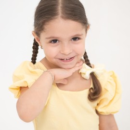 925 Sterling Silver Heart Link Chain Bracelet For Little Girls 6" - Unique Heart Chain Link Bracelets For Little Girls - Simple Polished Bracelet For Girls to Layer With Their Favorite Accessories