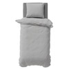 Visaggio Bed Linen 135 x 200 cm Grey Microfibre Plain