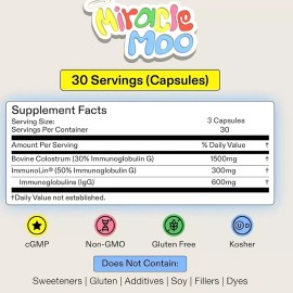 Miracle-Moo Mother Natures Colostrum Capsules For Gut Health,Immune Support
