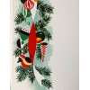 TEN Seasons Greetings Christmas Writing Stationery Paper Lithograph Mid Century