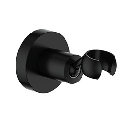 KANARY All Brass Handheld Shower Bracket Hand Held Shower (Round, Matte Black)