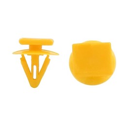uxcell 20Pcs Plastic Push Type Rivet Retainer Fastener Bumper Clips Yellow 10mm