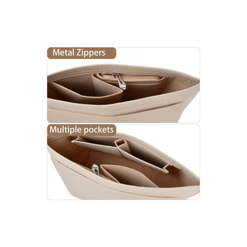 Wisebom Bag Insert Organizer for Longchamp, Felt Purse Organizer with