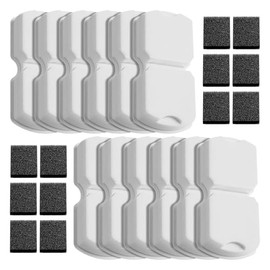 IHOUONE Filter Cat Fountain for Cat: 24 Filters Cat Fountain - 12 Carbon Filters Cat Drinking Fountain + 12 Foam Filters - Suitable for Drinking Fountain for Cat Stainless Steel