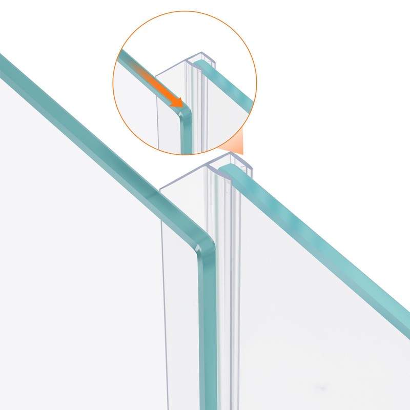 78" Sliding Shower Door Side Seal Strip Frameless Shower Door