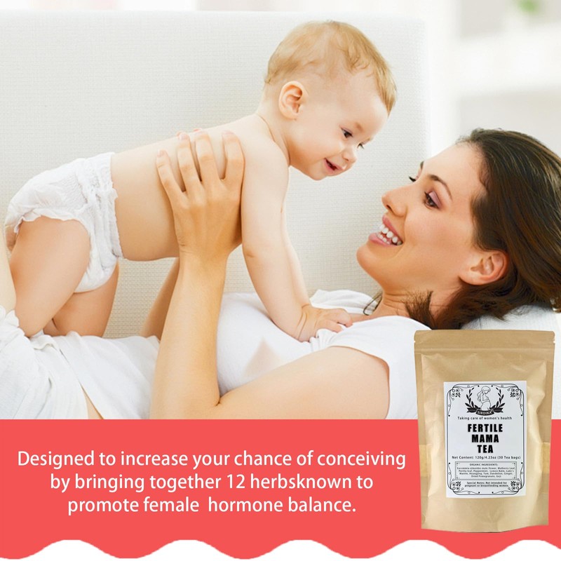 Fertile Mama Tea - Organic Fertility Tea for Women, 4.23oz/30